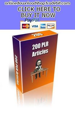 Product picture 200 Private Label Right Articles 