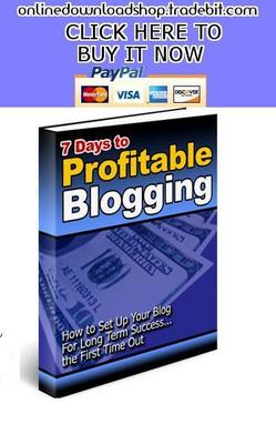 Product picture 7 Days To Profitable Blogging