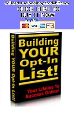 Product picture Building Your Opt In List