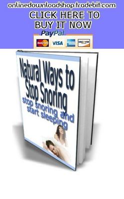 Product picture Natural Ways to Stop Snoring