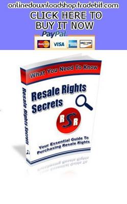 Product picture Resale Rights Secrets