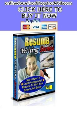Product picture Resume Writing Secrets