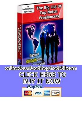 Product picture The Big List Of Top Notch Freelancers