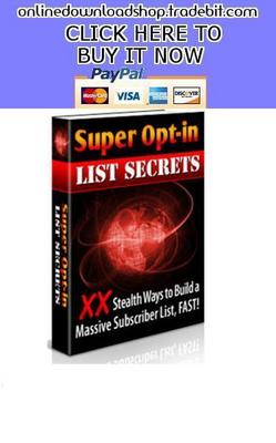 Product picture Super Opt In List Secrets