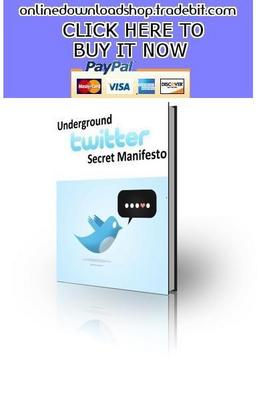 Product picture Underground Secret Twitter Manifesto