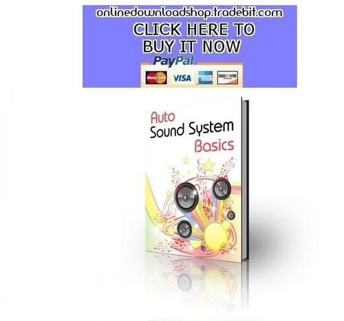 Product picture Auto Sound System Basics