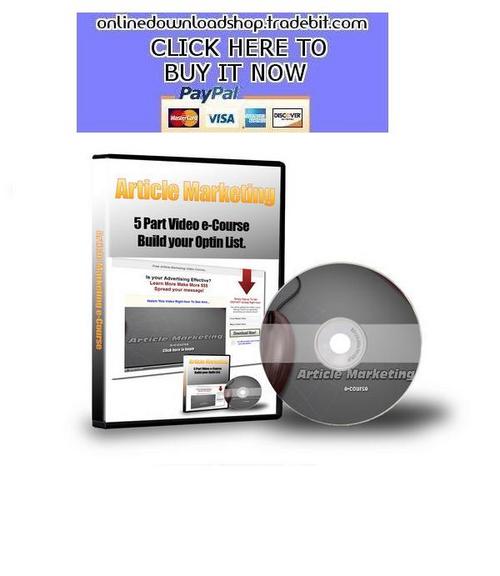 Product picture Article Marketing Video Course