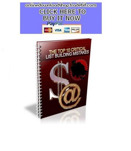 Product picture Top 10 Fatal List Building Mistakes