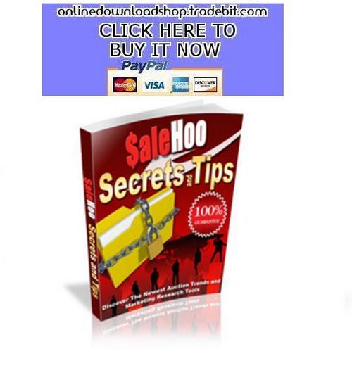 Product picture Salehoo  Secrets and Tips