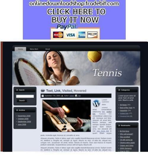 Product picture Tennis Template Package